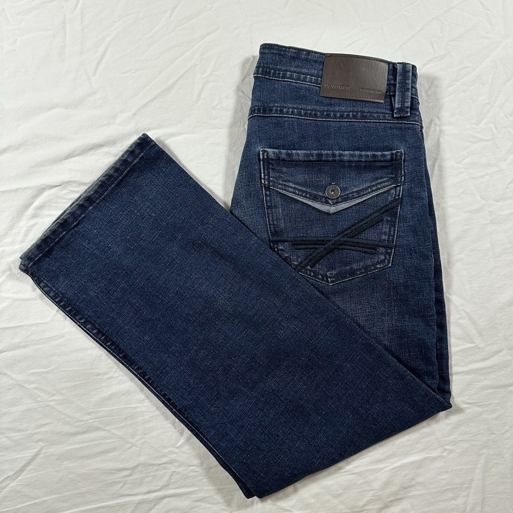 Men's TK Axel‎ Slim Boot Cut Stretch Jeans Dark Blue W32 x L30